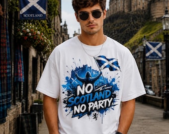 No Scotland No Party PNG, Scotland Football Fan Shirt Design, Scottish Supporter Digital Download, 2026 Sublimation Print