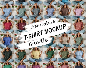 Bella Canvas 3001 Mockup Bundle: 70+ Colors T-Shirt Mockups (Digital Download)