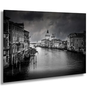 Impression noir et blanc Grand Canal de Venise – Dôme Santa Maria della Salute
