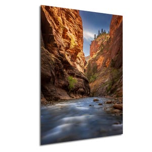 Zion Narrows Canyon Print: Utah National Park River Landscape