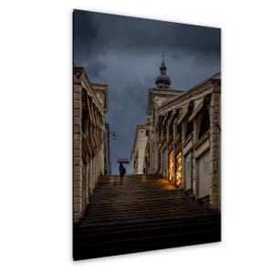 Venice Fine Art Print: Rainy Rialto Bridge Scene (Multiple Sizes)