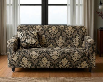 Butterfly Print Stretch Sofa Cover: Universal Fit Furniture Protector
