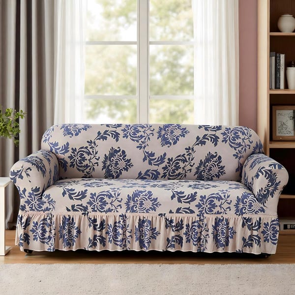 Floral Sofa Cover: Non-Slip Polyester Couch Slipcover - Summer Refresh