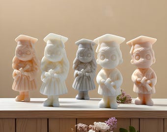 Graduation Figurine Silicone Mold: DIY Candle, Resin, Cake Topper