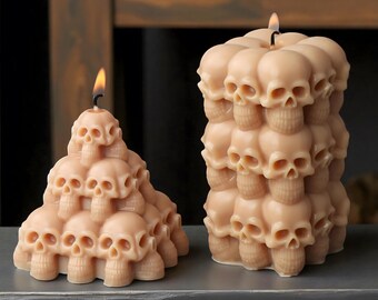 Realistic Skull Candle Mold: Gothic Halloween Decor, Soap & Resin Art
