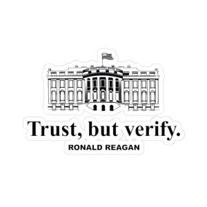 Pegatina de vinilo de la Casa Blanca "Confía pero verifica" de Ronald Reagan imagen 7