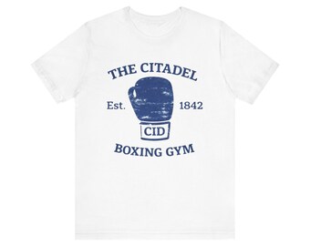 Camiseta del gimnasio de boxeo The Citadel / Guante vintage, fundado en 1842.