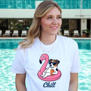 Jack Russell Terrier Shirt, Dog Lover T-Shirt, Summer Dog Tee, Russell Terrier Gift, Pet Mom Gift,  Comfort Colors
