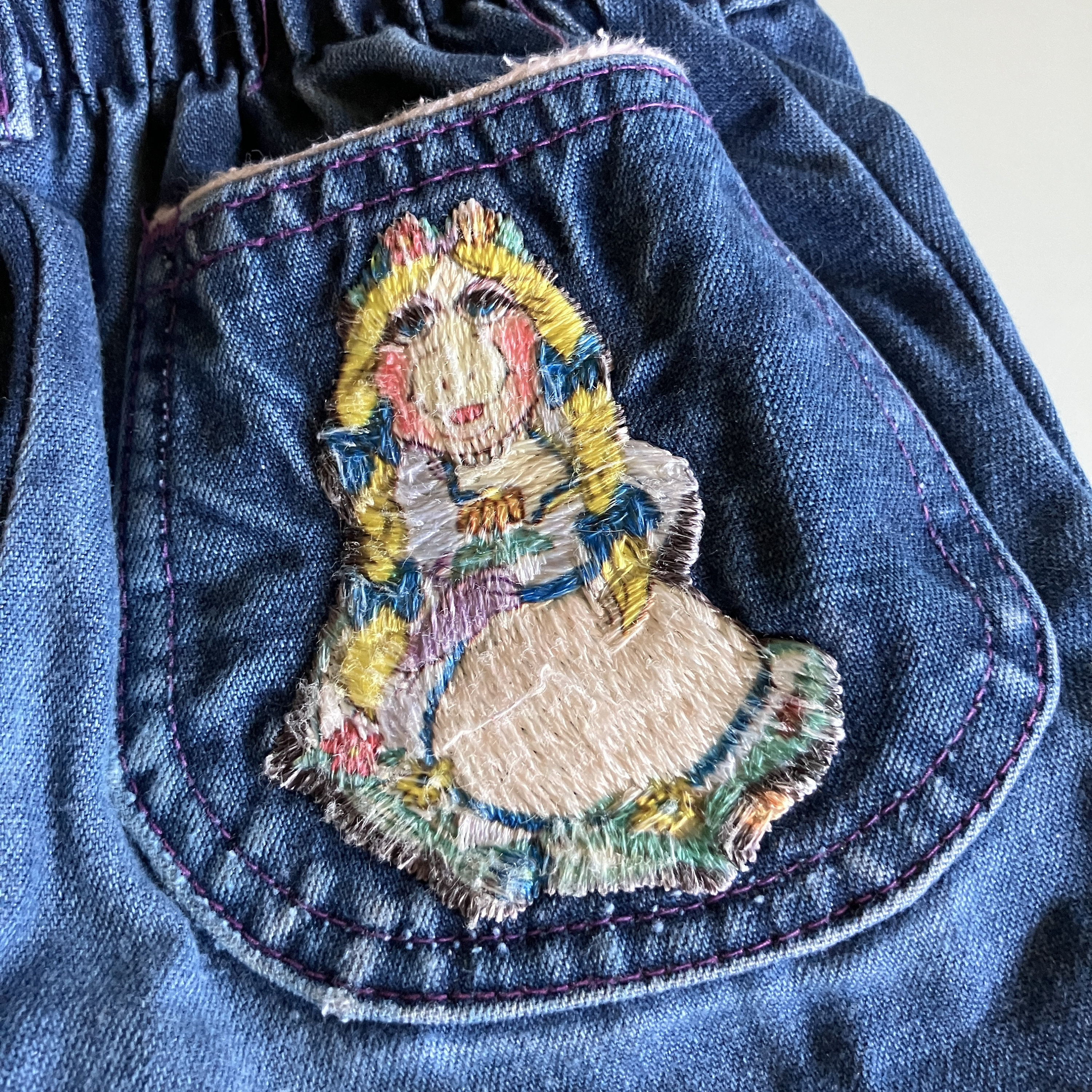 【KOOLOSET】Denim Applique Pig Half Tee KOOLOSET】Denim Applique Pig Half Tee Our Legacy - OL Frame