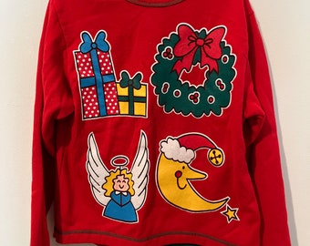 Christmas Cracker - Cute VTG Holiday Sweatshirt - Kids S