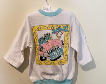 Cool Cats - Vintage Sweatshirt - Kids 10/12