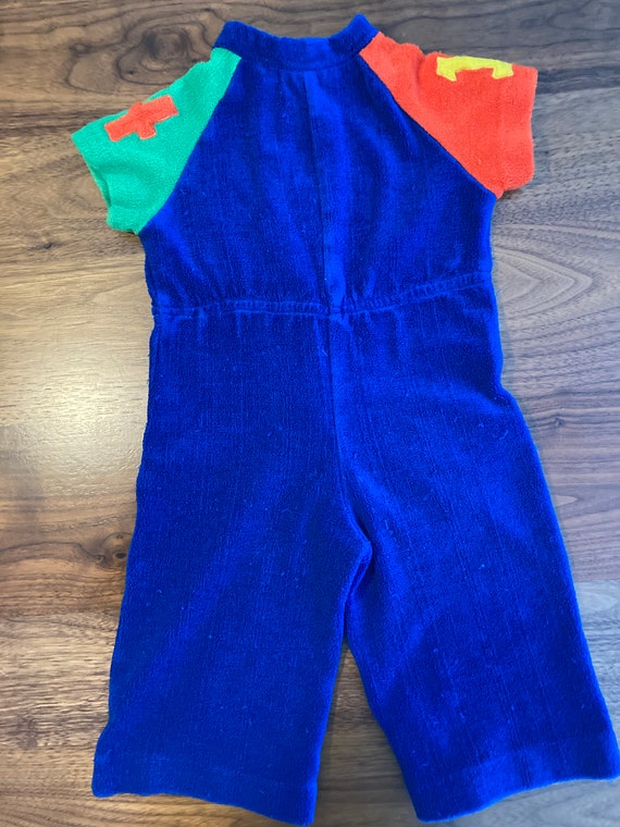 Numbers Game - VTG 1970s Terry Cloth Toddler Romp… - image 3