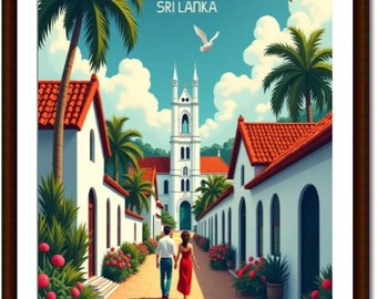 Galle Travel Print - Sri Lanka, Galle Poster, Sri Lanka Poster, Travel Wall Art, Sri Lanka Print, Sri Lanka Wall Art, Asia, Galle Wall Art