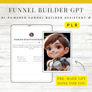 PLR | MMR Custom Funnel Builder Ai Assistant | Custom GPT | ChatGPT | Done For You | Instant Download | Ai Chatbot | Digital Download