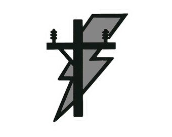 Lighting Bolt Pole | Sticker