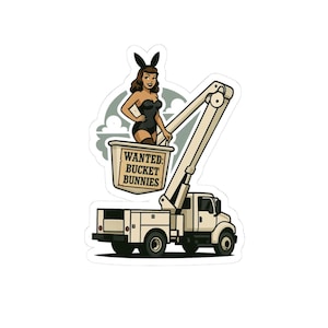 Bucket Bunny Stickers | Lineman