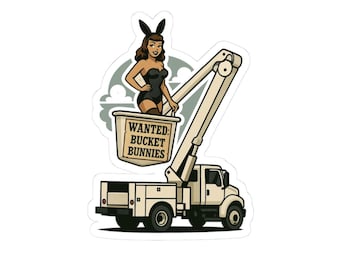 Bucket Bunny Stickers | Lineman
