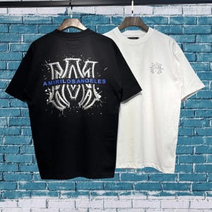 Camiseta Amiri, camisetas casuales de hip-hop Amiri, camiseta Amiri Premium, cuello redondo de algodón de manga corta, estampado de letras