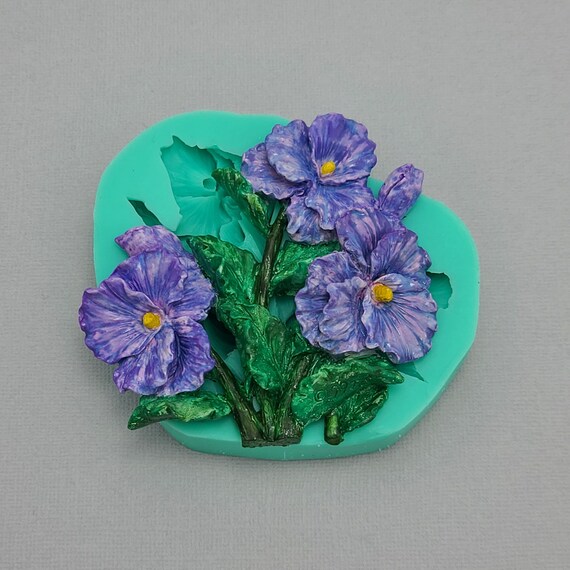 Stampo in silicone a forma di fiore di loto, per decorare torte, cupcake, decorazioni in pizzo fondente e zucchero (F_28,1 x 5,9 x 0,3 cm