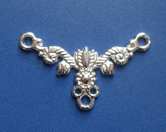 Silver  Plated   Connector- 10pcs.