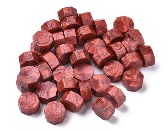 Sceau de cire , Perle de cire d’étanchéité , Perles de cire, Perles de scellement, Sceau de cire (rouge foncé) .