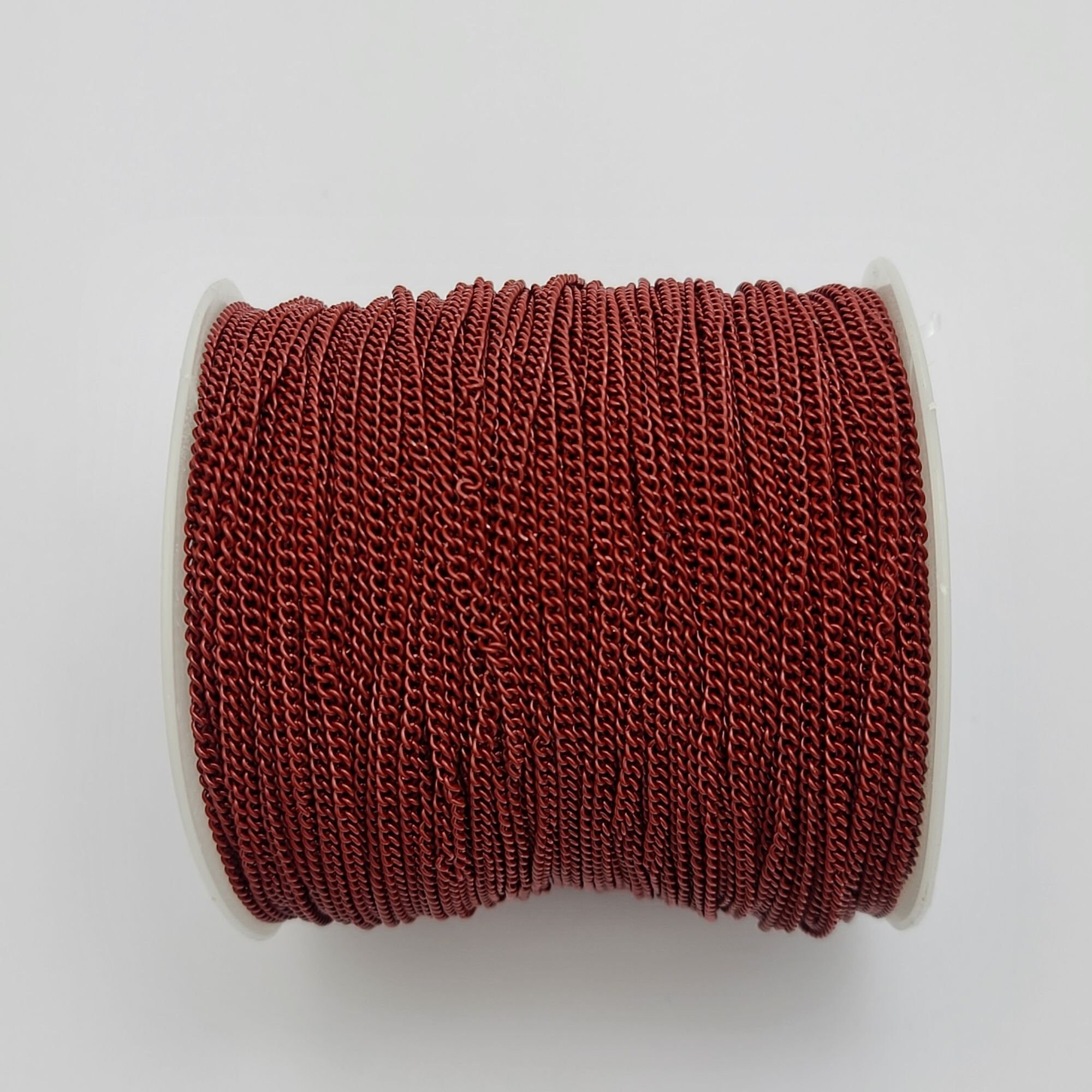 Dark Red Electroplated Twist Curb Chain Colored Chain-15 Ft. - Etsy