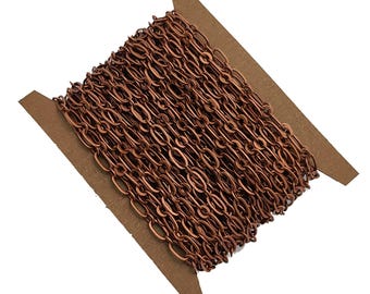15 ft Spool of Copper Long and Short Chain 4.5X2mm - Soldered Links