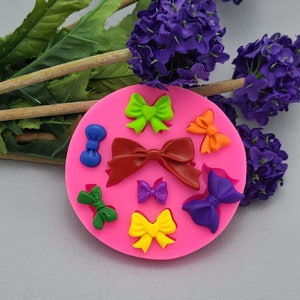 Mini Bows Silicon Mold  Flexible Silicone Mould for Crafts, Jewelry, Resin, Scrapbooking, Polymer Clay.