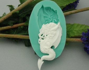 Flying Dragon Silicone Mold  Flexible Mold for Crafts, Jewelry, Resin, Scrapbooking, Polymer Clay.