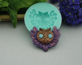 Silicone Mold  Owl Head  Flexible  for Crafts, Jewelry, Resin, Scrapbooking, Polymer Clay.