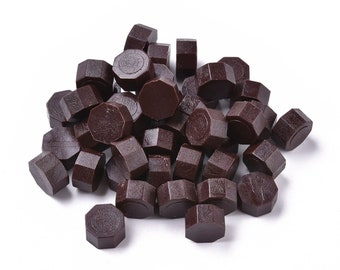 Sello de cera, Perla de cera de sellado, Cuentas de cera, Cuentas de sellado, Sello de cera (café).