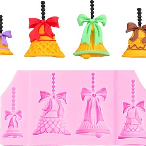 Jingle Bell Silicon Mold  Flexible Silicone Mould for Crafts, Jewelry, Resin, Scrapbooking, Polymer Clay.