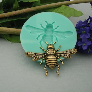 Bee Silicon Mold  Flexible Silicone Mould for Crafts, Jewelry, Resin, Scrapbooking, Polymer Clay.