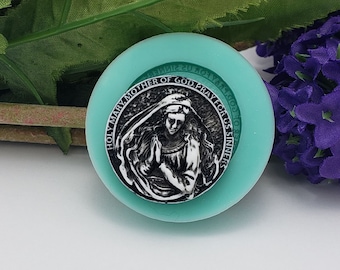 Silicone Mold  Praying Holy Mary Ornament Jewelry Making Resin Polymer Clay.