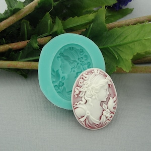Silicon Mold   Grecian Woman  Flexible  for Crafts, Jewelry, Resin, Scrapbooking, Polymer Clay, Push Mold