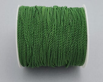 Catena a cordolo twist elettroplaccata verde oliva scuro Catena colorata - 15 piedi.