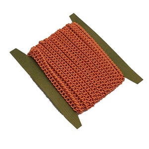 Cadena de eslabones torcida galvanizada de color naranja, cadena de color, 15 pies.