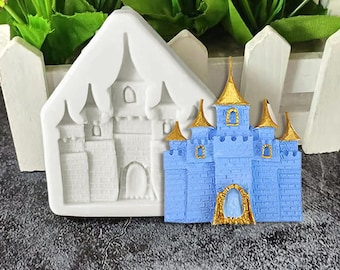 Castle   Silicon Mold  Flexible Silicone Mould for Crafts, Jewelry, Resin, Scrapbooking, Polymer Clay.