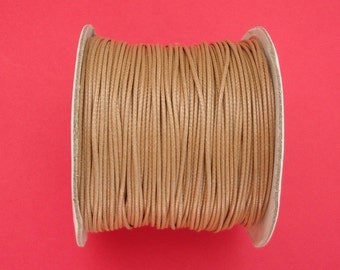 Wax Cord Korea Waxed Polyester Cords Dark Goldenrod 1mm Stringing Macrame Supply- 30 ft.(WKC-105)