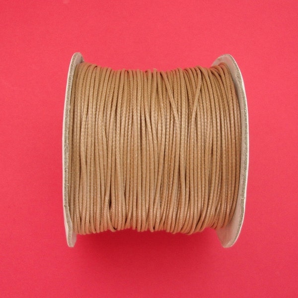 Wax Cord Korea Waxed Polyester Cords Dark Goldenrod 1mm Stringing Macrame Supply- 30 ft.(WKC-105)