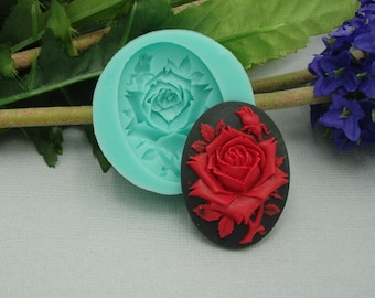 Silicone Mold  Rose Flower Flexible  for Crafts, Jewelry, Resin, Scrapbooking, Polymer Clay.