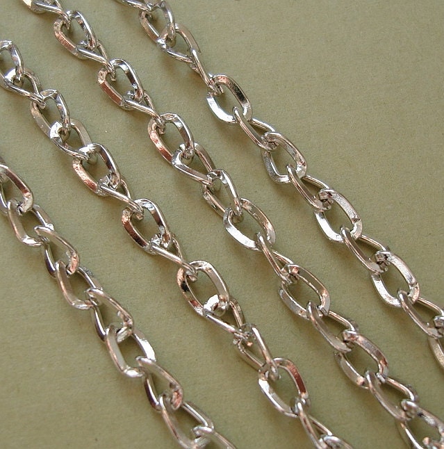 18 Platinum Necklace Rolo Chain, Silver Necklace, Dainty Chain, Fine Chain, 18.8 Inches, 1.6mm Small Chain for Necklace Lobster Clasp
