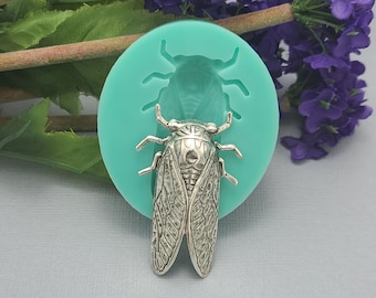 Cicada Insect Silicone Mold  Flexible  for Crafts, Jewelry, Resin, Scrapbooking, Polymer Clay.