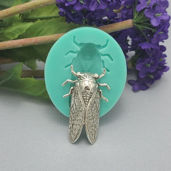 Cicada Insect Silicone Mold  Flexible  for Crafts, Jewelry, Resin, Scrapbooking, Polymer Clay.