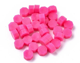 Sceau de cire , Perle de cire d’étanchéité , Perles de cire, Perles de scellement, Sceau de cire (Fuchsia) .