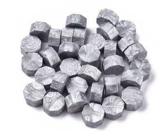 Sceau de cire , Perle de cire d’étanchéité , Perles de cire, Perles de scellement, Sceau de cire (argent) .