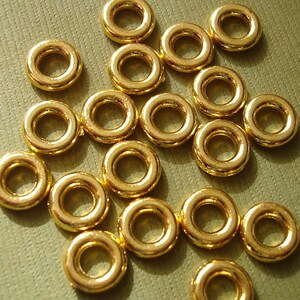 30pcs-Alloy Jump Rings, Soldered, Round, Golden Color