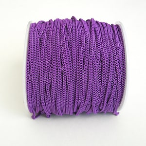 Dark Orchid Electroplated Twist Curbe Chain Colored Chain-15 ft. image 1