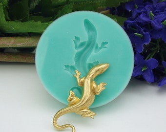 Small Lizard Silicon Mold  Flexible Silicone Mould for Crafts, Jewelry, Resin, Scrapbooking, Polymer Clay.