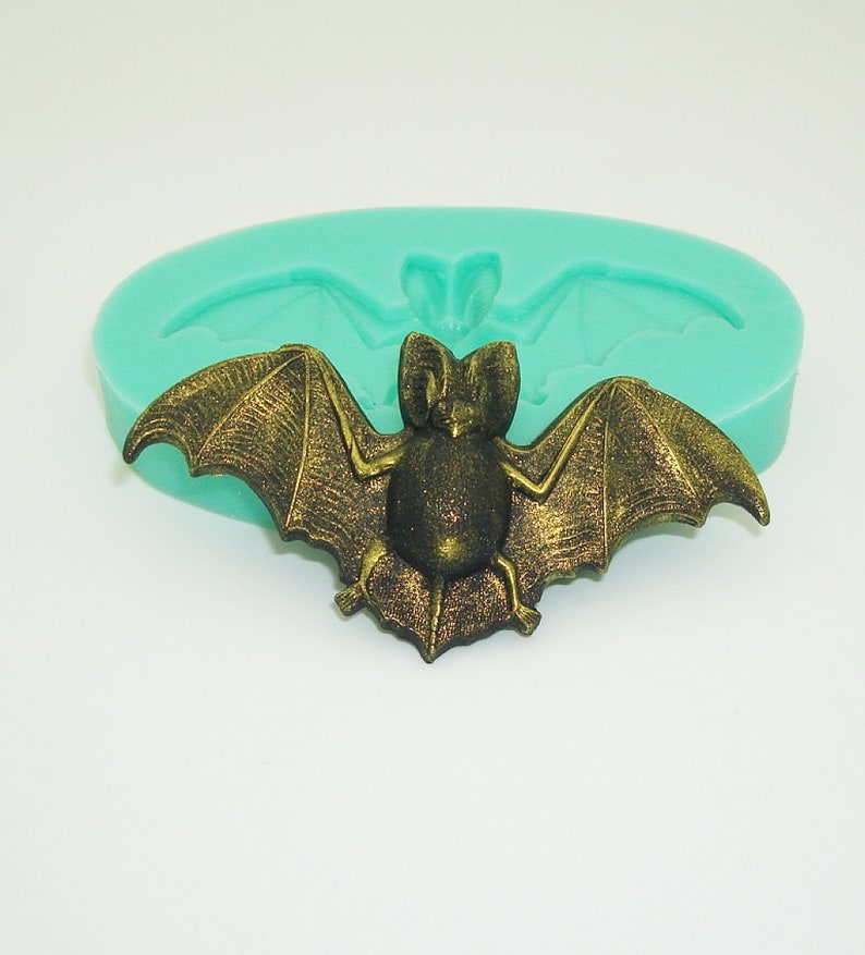 Silicone Mold Bat Jewelry Making Resin Polymer Clay.